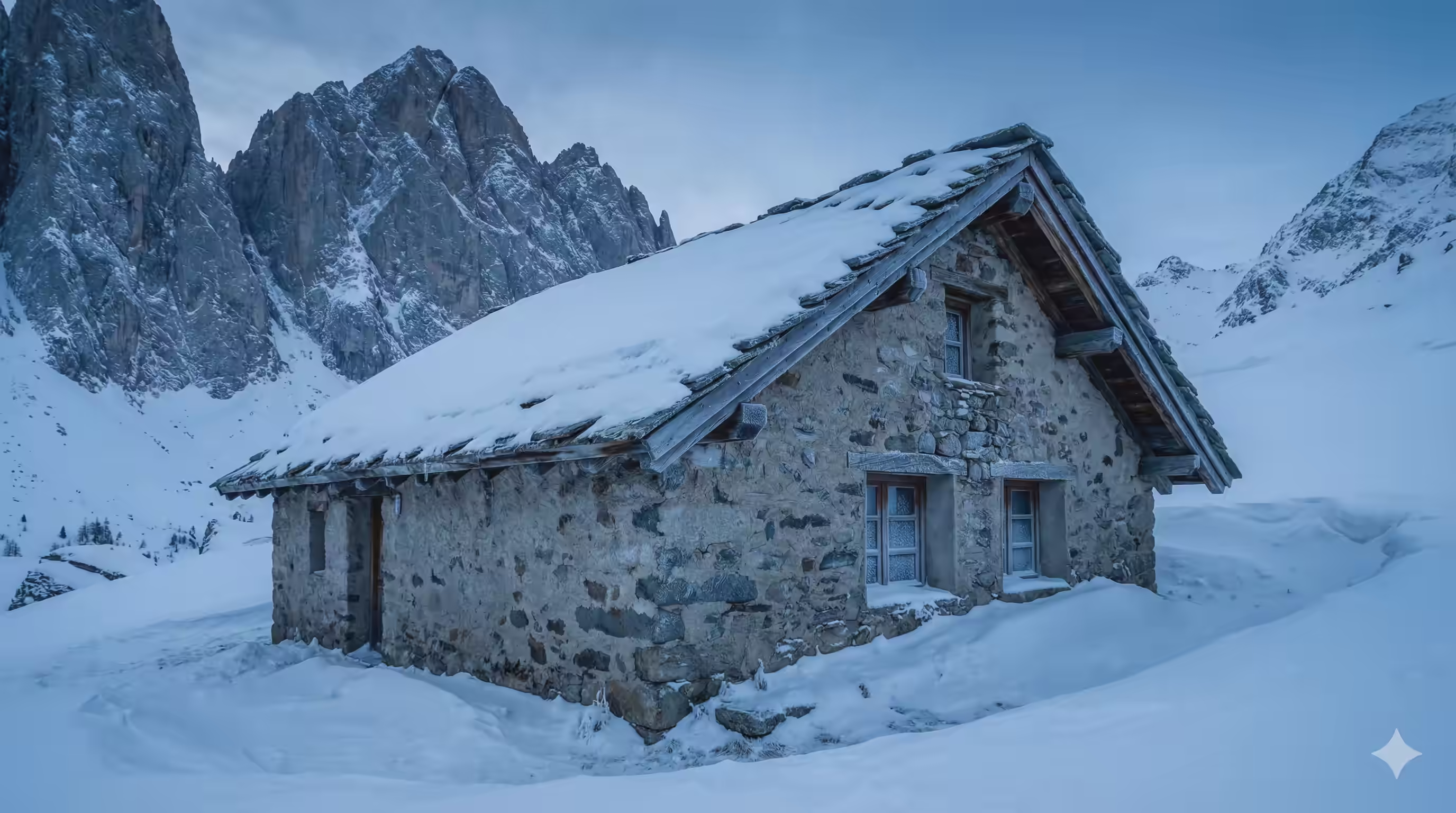 Chalet enneigé dans les Hautes-Alpes, passoire thermique
